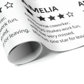 Personalisiertes Abschiedsgeschenk - Funny 4-Stern Geschenkpapier (Rolleneckpunkt)