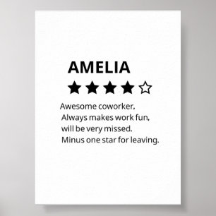 Personalisiertes Abschiedsgeschenk - Funny 4-Stern Poster