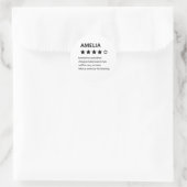 Personalisiertes Abschiedsgeschenk - Funny 4-Stern Runder Aufkleber (Tasche)