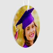 Personalisiertes Abschluss-Foto Ornament (Vorderseite)