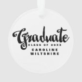 Personalisiertes Abschluss-Foto Ornament (Rückseite)