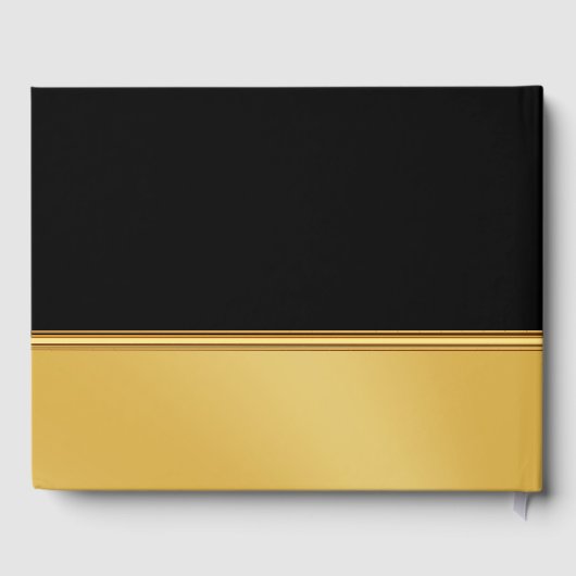 Personalisiertes Abschluss-Gästebuch für Schwarz u Gästebuch (Rückseite)