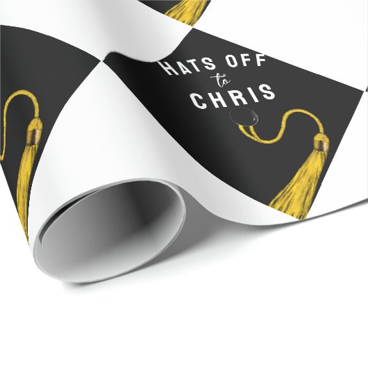 Personalisiertes Abschluss-Geschenkpapier Geschenkpapier (Rolleneckpunkt)