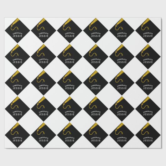 Personalisiertes Abschluss-Geschenkpapier Geschenkpapier (Flach)