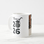 Personalisiertes Abschlussfoto 2026 Bowling Kaffeetasse (Vorderseite Links)