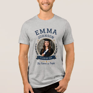 Personalisiertes Abschlussfoto-T-Shirt Tri-Blend Shirt