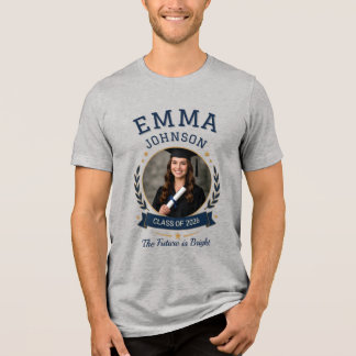 Personalisiertes Abschlussfoto-T-Shirt | Tri-Blend Shirt