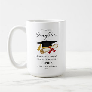 Personalisiertes Abschlussgeschenk für die Tochter Kaffeetasse