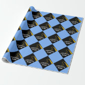 Personalisiertes Abschlussgeschenk Hellblau Geschenkpapier (Ungerollt)