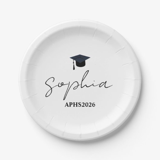 Personalisiertes Abschlussgeschenk, Individuelle S Pappteller (Vorderseite)