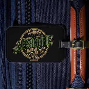 Personalisiertes Absinth-Kräuter-Spirituosen-Etike Gepäckanhänger