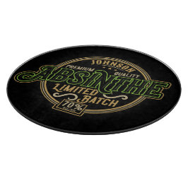 Personalisiertes Absinth-Kräutergeist-Liquor-Label Schneidebrett