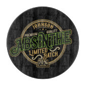 Personalisiertes Absinth-Kräutergeist-Liquor-Label Schneidebrett (Vorderseite)