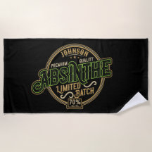 Personalisiertes Absinth-Kräutergeist-Liquor-Label