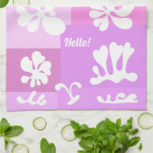 Personalisiertes abstraktes Design in rosa und Lil Geschirrtuch (Gefaltet)