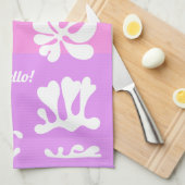 Personalisiertes abstraktes Design in rosa und Lil Geschirrtuch (Viertel Falte)