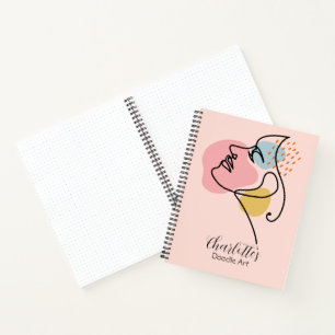 Personalisiertes Abstraktes Doodle Art Sketch Notizblock