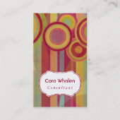 Personalisiertes abstraktes mit Rot, Grüntöne, Visitenkarte (Vorderseite)