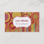 Personalisiertes abstraktes mit Rot, Grüntöne, Visitenkarte (Vorderseite)