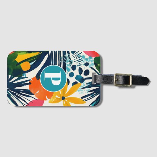 Personalisiertes Abstraktes Muster Gepäckanhänger (Vorderseite (Horizontal))