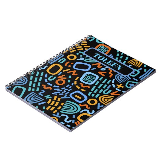 Personalisiertes Abstraktes Muster Notizblock (Linke Seite)