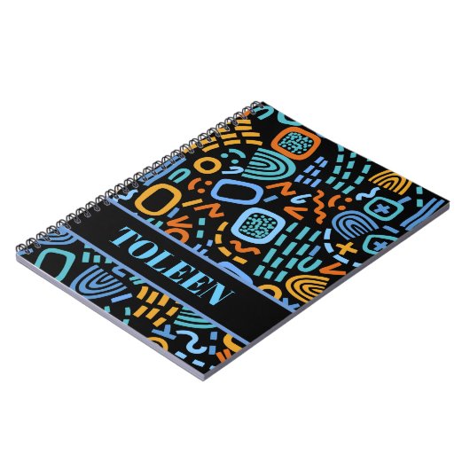 Personalisiertes Abstraktes Muster Notizblock (Linke Seite)