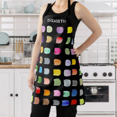 Personalisiertes Abstraktes Muster Schwarz Schürze