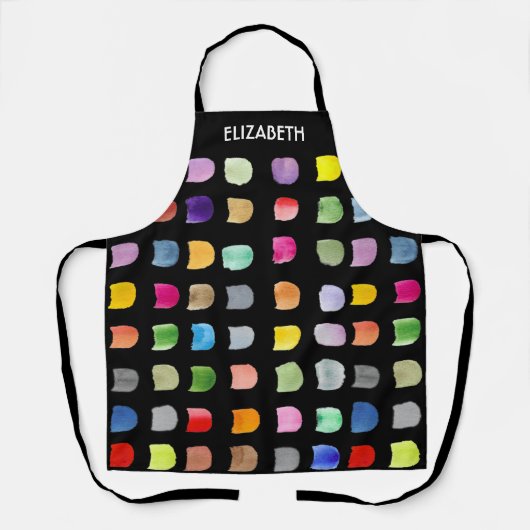 Personalisiertes Abstraktes Muster Schwarz Schürze (Vorderseite)
