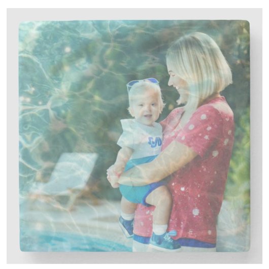 Personalisiertes Abstraktes Ocean Water Custom Fot Steinuntersetzer