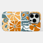 Personalisiertes abstraktes Retro-Blumenmonogramm Case-Mate iPhone Hülle (Rückseite (Horizontal))