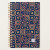 Personalisiertes Abstraktes Retro geometrisches Mu Planer (Vorderseite)