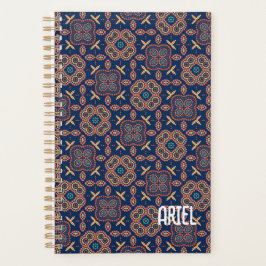 Personalisiertes Abstraktes Retro geometrisches Mu Planer