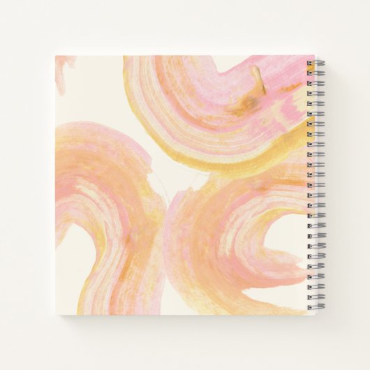 Personalisiertes Abstraktes Rosa Foto Hochzeitspla Notizblock (Rückseite)