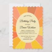 Personalisiertes Abstraktes Sun-Design | Einladung (Vorderseite)