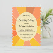 Personalisiertes Abstraktes Sun-Design | Einladung (Stehend Vorderseite)