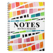 Personalisiertes Abstraktes Wasserfarbmuster Notizblock (Vorderseite)