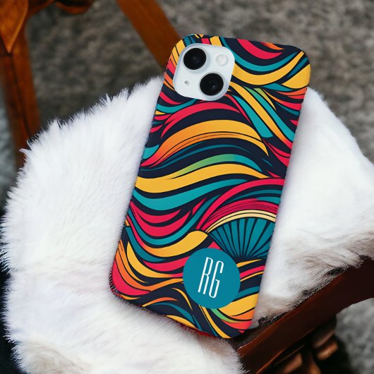 Personalisiertes Abstraktes Wellenmuster Case-Mate iPhone Hülle