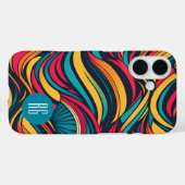 Personalisiertes Abstraktes Wellenmuster Case-Mate iPhone Hülle (Rückseite (Horizontal))