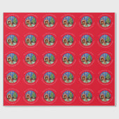 Personalisiertes Abyssinian Kitty Cat Wrapping Pap Geschenkpapier (Flach)
