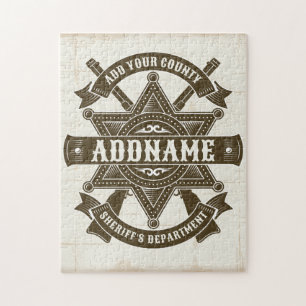 Personalisiertes Abzeichen des Deputy Sheriffs im  Puzzle