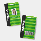 Personalisiertes Abzeichen des Fußballtrainers Ausweis (Vorder- & Rückseite)