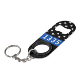 Personalisiertes Abzeichen des Polizeibeamten # Th Mini Flaschenöffner (Vorderseite Schrägansicht)