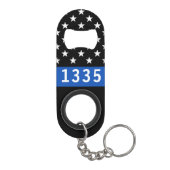 Personalisiertes Abzeichen des Polizeibeamten # Th Mini Flaschenöffner (Rückseite)