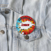 Personalisiertes Abzeichen für Jungen-Superhelden- Button (Beispiel)