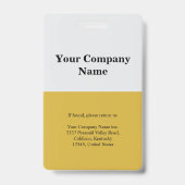 Personalisiertes Abzeichen für Mitarbeiter im Unte Ausweis (Rückseite)