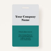 Personalisiertes Abzeichen für Mitarbeiter im Unte Ausweis (Rückseite)