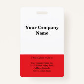 Personalisiertes Abzeichen für Mitarbeiter im Unte Ausweis (Rückseite)