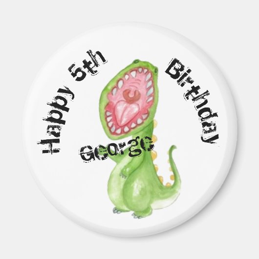 Personalisiertes Abzeichen - Happy (5. Geburtstag) Magnet (Vorne)