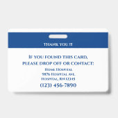 Personalisiertes Abzeichen mit doppelseitiger Beru Ausweis (Rückseite)