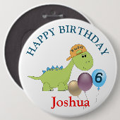 Personalisiertes Abzeichen zum Geburtstag - 6 Heut Button (Vorne & Hinten)